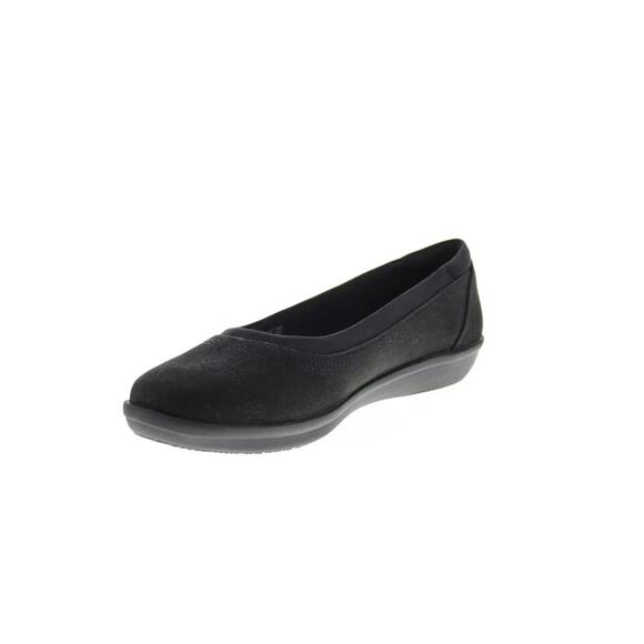 Clarks Women's Ayla Low Faux Leather Flats, Black Size 9M - Picture 3 of 5
